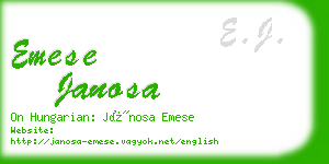 emese janosa business card